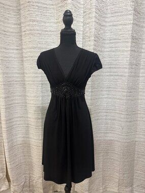 mac duggal short-sleeve mesh midi dress Short Sleeve Mesh Mirco Ruffle Midi Dress